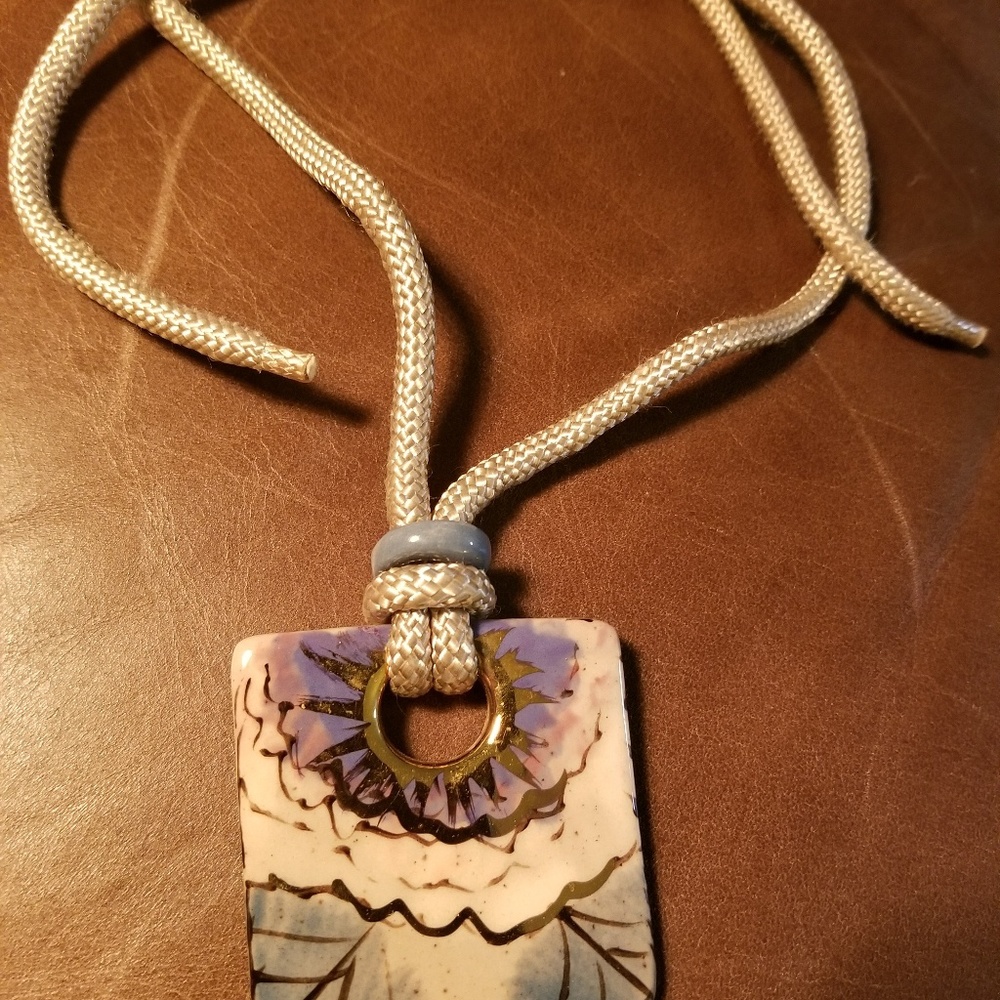 Ceramic art necklace